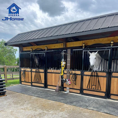 Pre Built Customized Steel Structure Horse Stable Sliding Gate Equine Box Stalls
